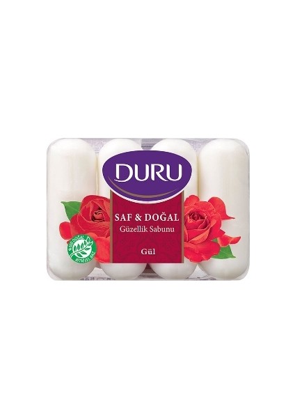 Sabun Güzellik Saf&doğal 4X70 Gr. Gül (2'li)