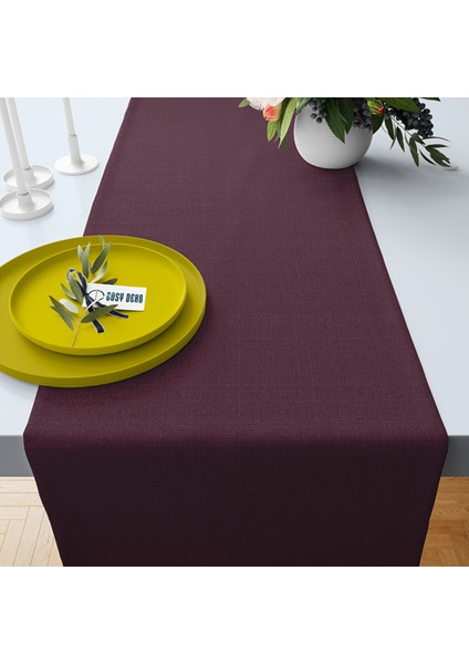 Cosy Deko Runner Linen Bordo (18553) - 30 x 120 cm