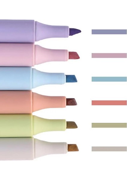 6'lı Half Sugar Pastel Renkler Fosforlu Kalem modelleri