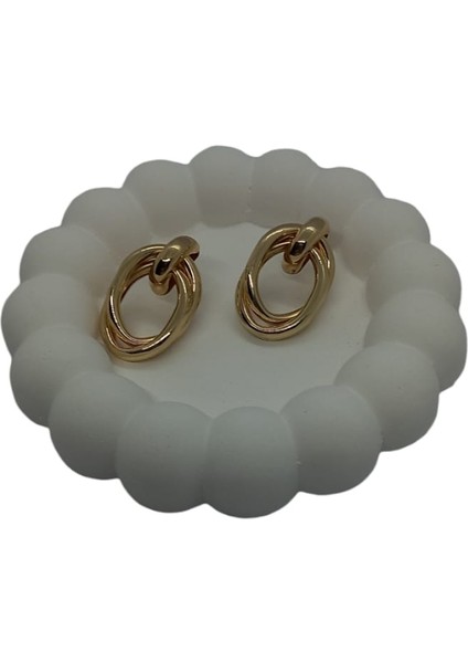 Pirinç Gold Renk Sarmal Oval Model Kadın Küpe fiyatları
