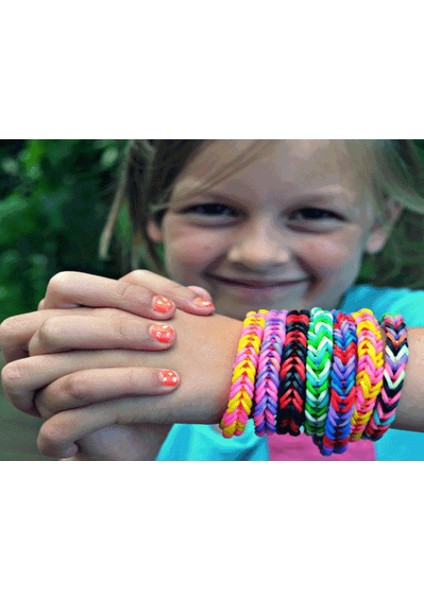 4 Lü Yedek Poşet Bileklik Takı Yapma Seti ve Örgü Yapma Seti Loom