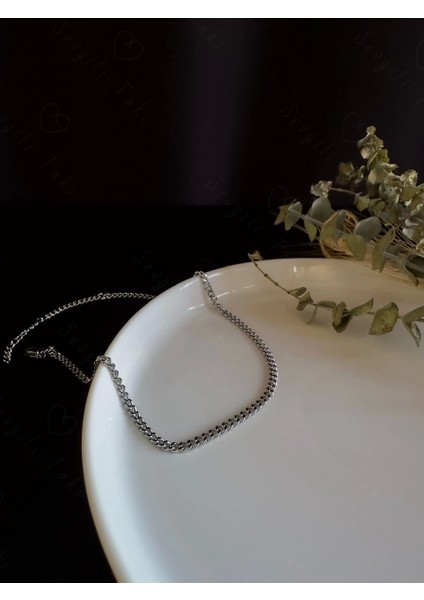 Ince Gurmet Model Choker Çelik Zincir Kolye-Choker Serisi