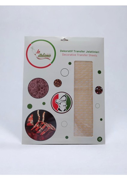 Chocolate Transfer Sheets 40X25 Caramel (25 Adet)