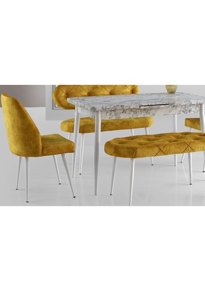 Sarı Kapitoneli Yemek Masası Takımı fiyatları