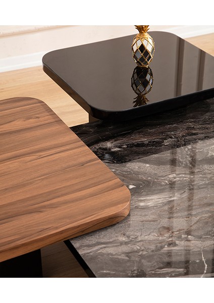 Akhisar New Üçlü Sehpa Seti modelleri