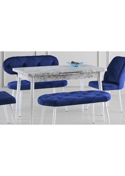 Mavi Kapitoneli Yemek Masası Takımı fiyatları