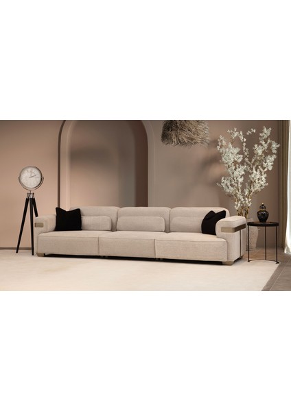 Lanika Dörtlü Kanepe - Krem