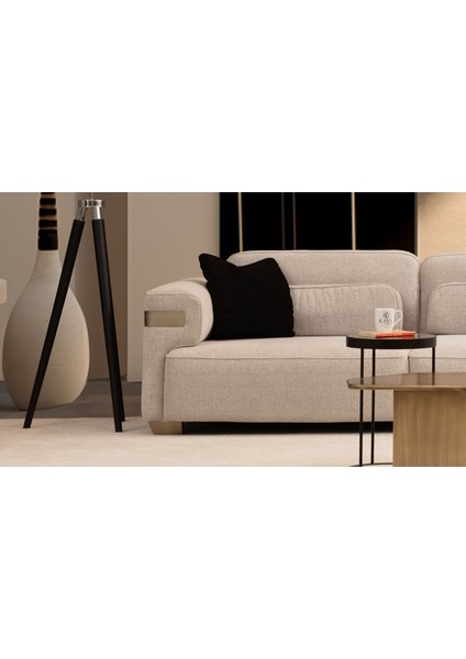 Lanika Dörtlü Kanepe - Krem fırsatları