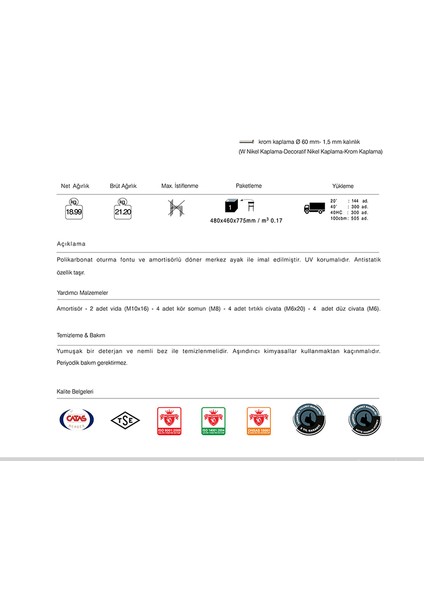 X-Treme B Bar Sandalyesi 2 Adet indirimleri