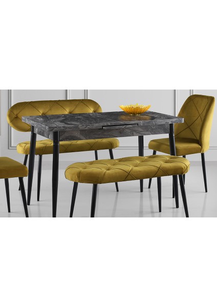 Yeşil Kapitoneli Yemek Masası Takımı V2 fiyatları