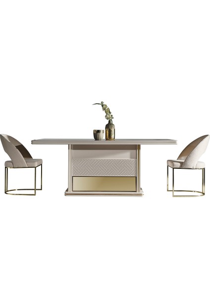 Tiana Yemek Masası Takımı - Gold