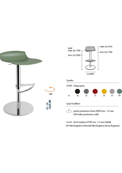 X-Treme B Pro Bar Sandalyesi 2 Adet modelleri