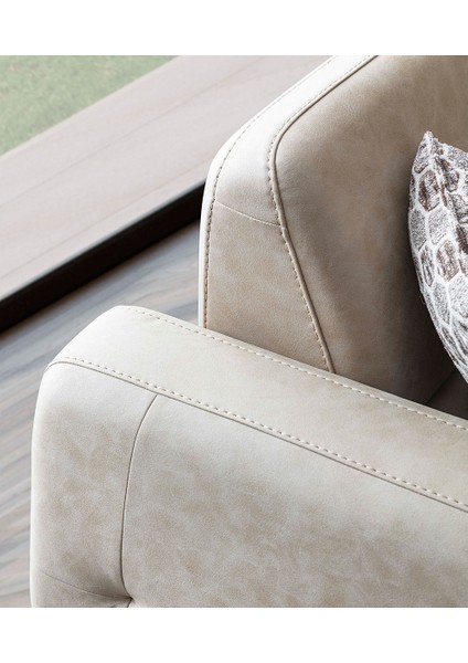 Linz Koltuk Takımı - Turuncu - Krem indirimleri