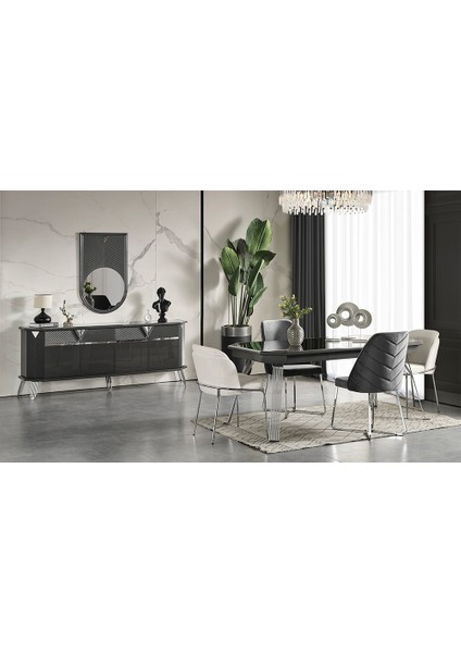 Suave Antrasit Yemek Odası