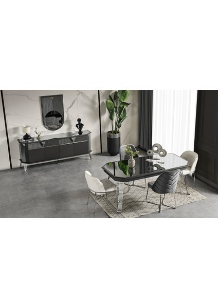 Suave Antrasit Yemek Odası modelleri