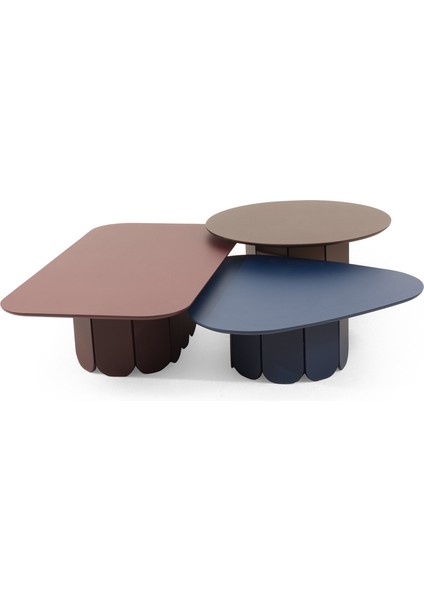 Mandala Renkli Sehpa Seti - Geometrik