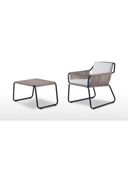 Riva Stool Ikili ve Puflu Sandalye