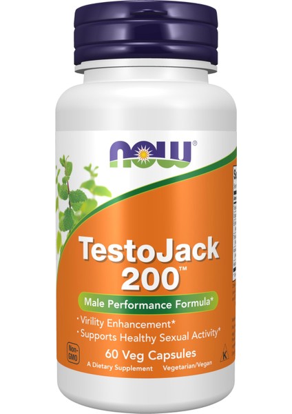 Testojack Tongkat + Maca + Tribulus + American Ginseng 200 Natural Testo Booster 60 Kapsül