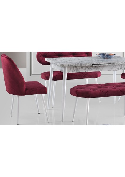 Mor Kapitoneli Yemek Masası Takımı fiyatları