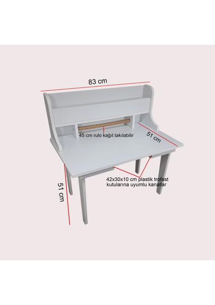 Aktivite Masa Sandalye Seti,2-7 Yaş- Kitaplıklı-Rulo Aparatlı-(Plastik Çekmece Pakete Dahil Değildir) fırsatları