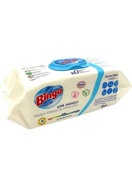 Yüzey Temizleme Havlusu 96'lı Beyaz Sabun (2'li)