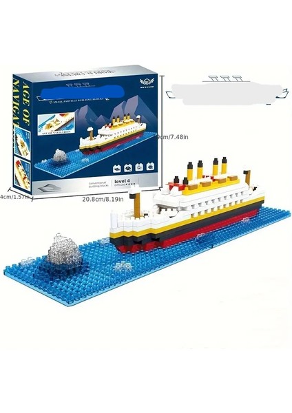 Titanic 3D LEGO Buldıng Blocks 418 Parça 12+ Yaş Puzzle Tekne Gemi Hediye