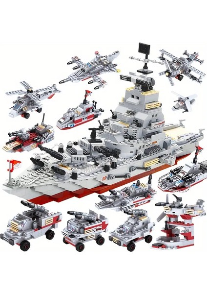 Savaş Gemisi 980 Parça Yapı Bloks 8 In 1 - 24 Farklı Model