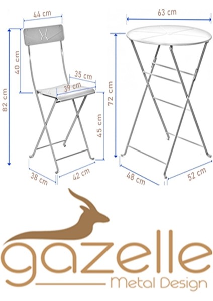 Gazelle Katlanır Metal Masa-Sandalye Seti-Sarı RAL1023,RESTORANSANDALYE,BISTROSANDALYE indirimleri
