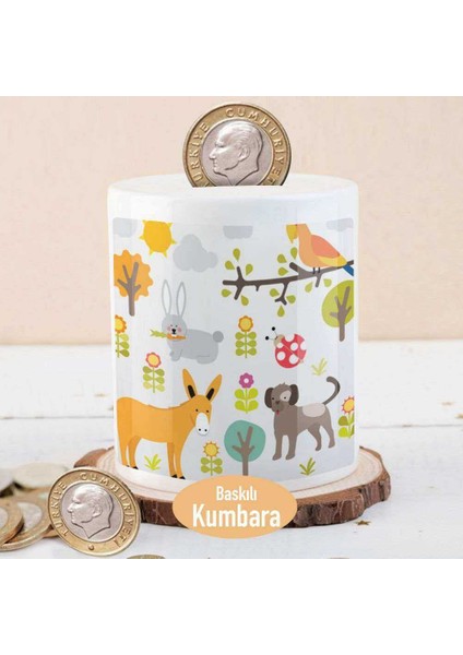 Renkli Çizimsel Hayvanlar Para Birikim KUMBARASI-2147506011