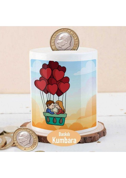 Kalpli Balonda Sevgili Çift Para Birikim KUMBARASI-2147547142