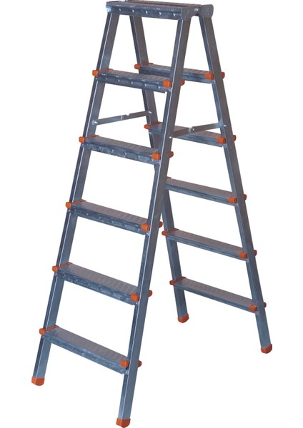 Metal Aktif Gaz Altı Kaynaklı 6+6 Profil Merdiven - Güvenli ve Dayanıklı Ev ve Iş Kullanımına Uygun