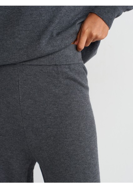 70163 Beli Lastikli Triko Pantolon-Füme M. fırsatları