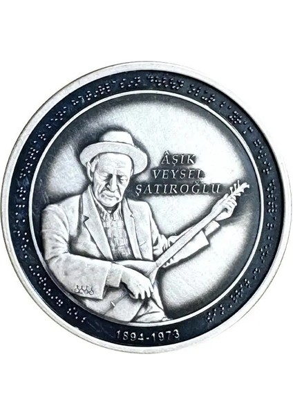 Aşık Veysel Şatıroğlu Gümüş Hatıra Parası Koleksíyon