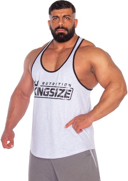 Kingsize Logolu Klasik Tanktop Açık Gri Melanj fırsatları