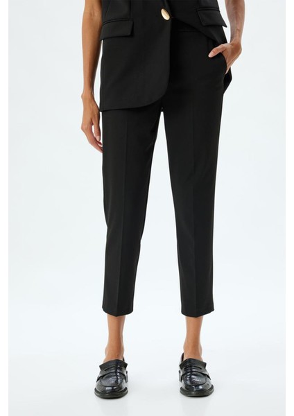 Cigarette Pantolon Slim Fit Cepli Standart Bel 5WAK40018UW