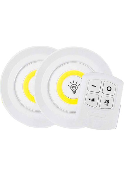 Beyaz 150 Lümen Cob LED Yuvarlak Çift Ampül Kumandalı (4199)