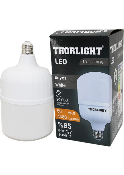 Thorlıght 50W E27 Torch T-Shape Beyaz LED Ampul T-50B (4199)