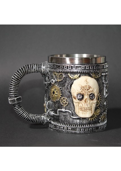 Kuru Kafa Iskelet Steampunk Kupa Bardak 3 Boyutlu Kabartmalı fiyatları