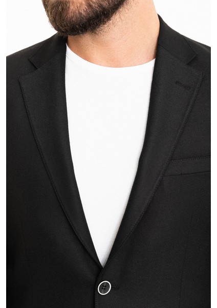 Düz Siyah Slim Fit Mono Yaka İpli Erkek Takım Elbise fiyatları