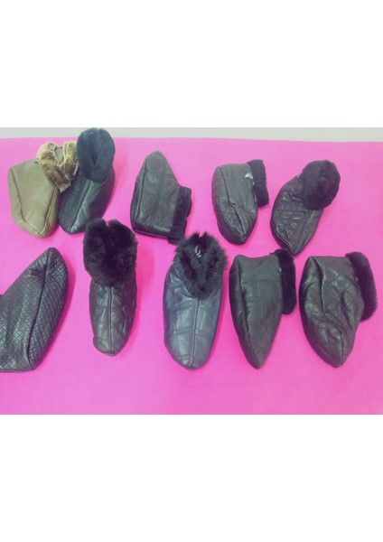 2 Çift Hakiki Kuzu Derisi Içi Yünlü Kuzu Postu Patik Mest Panduf fiyatları