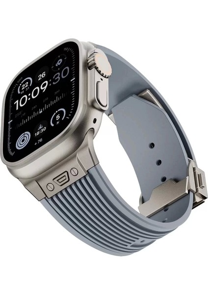 Apple Watch Uyumlu 10 Serisi 46MM KRD-113 Spor Silikon Kordon | Apple Watch Uyumlu Için Modern Uyum modelleri