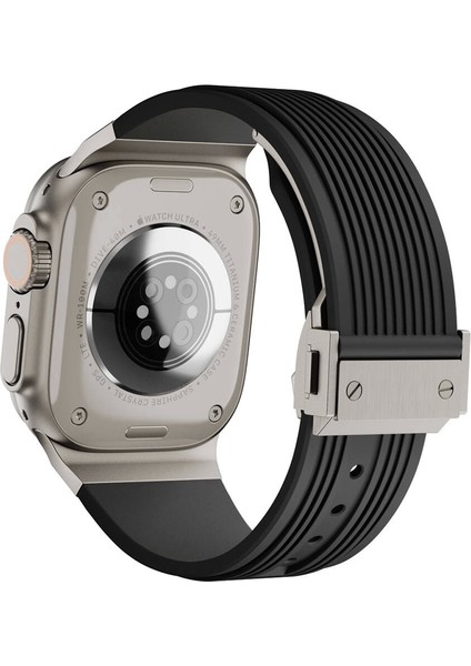 Apple Watch Uyumlu 10 Serisi 46MM KRD-113 Spor Silikon Kordon | Apple Watch Uyumlu Için Modern Uyum