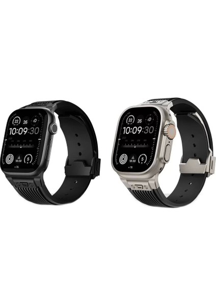 Apple Watch Uyumlu 10 Serisi 46MM KRD-113 Spor Silikon Kordon | Apple Watch Uyumlu Için Modern Uyum modelleri