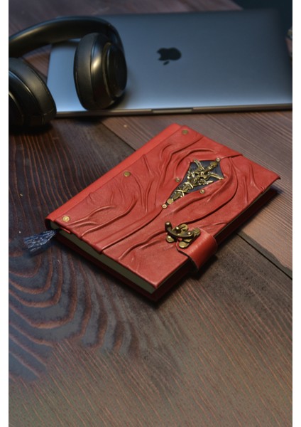 Yılanlı Asa El Yapımı Hediyelik Anı Günlük Ajanda A5 Defter