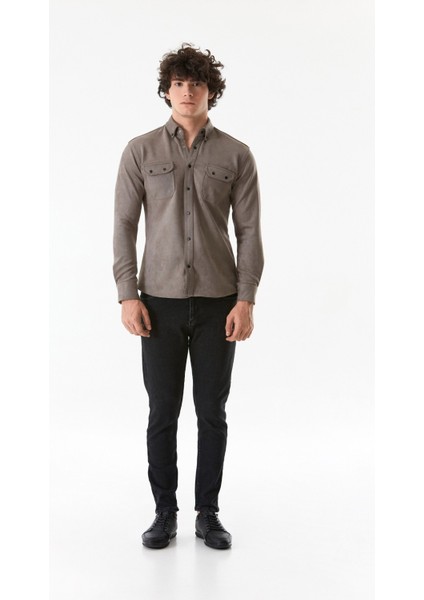 Fermuarlı Straight Jean Pantolon