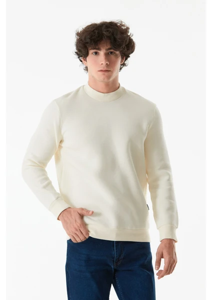 Basic Bisiklet Yaka Sweatshirt