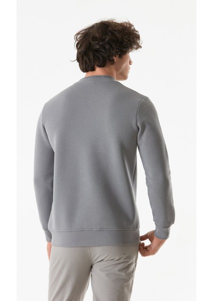 Yazı Baskılı Dik Yaka Sweatshirt modelleri