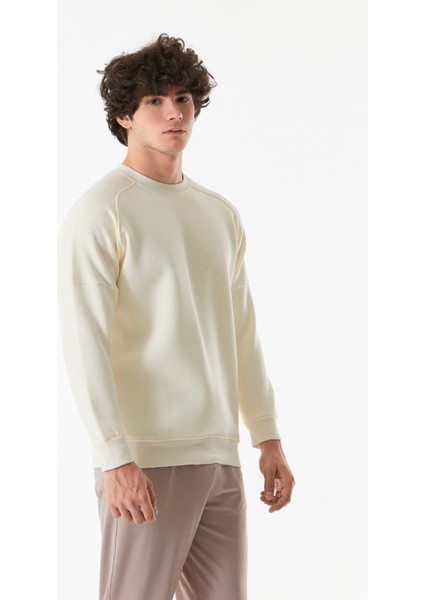 Basic Bisiklet Yaka Sweatshirt