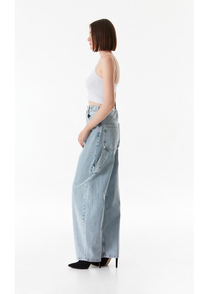Kemerli Yüksek Bel Slouchy Jean indirimleri