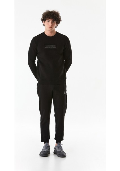 Yazı Baskılı Bisiklet Yaka Sweatshirt fiyatları